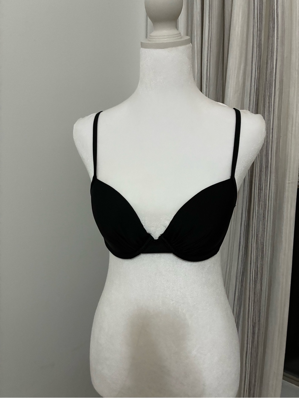 aerie Black Padded Bikini Top with Underwire